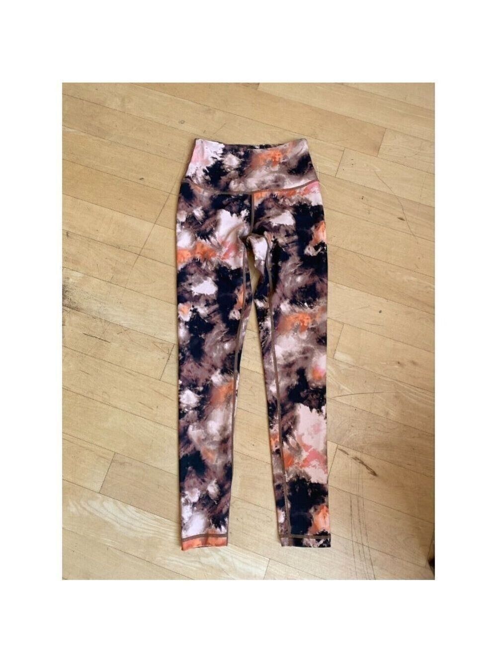 ZELLA Womens "Live In" High Waist Ankle Leggings Sz XXS Brown Agate Print